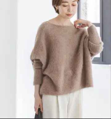 컨디션 최상 NOBLE 노블 퍼 니트 와이드 풀오버