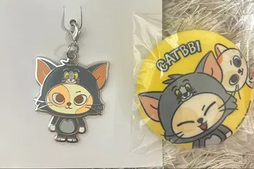 푸니크도 톰 제리 손호 키링과 캔뱃지 세트 보네크도