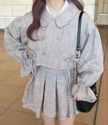 apres jour 트위드 자켓 스커트 [ 가격 인하 불가 ]