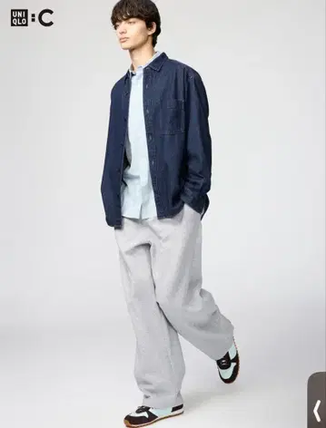 UNIQLO:C 맨투맨 와이드 팬츠 M