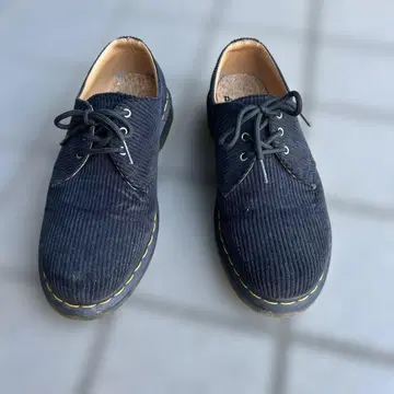 코듀로이 블랙 레이스업 슈즈