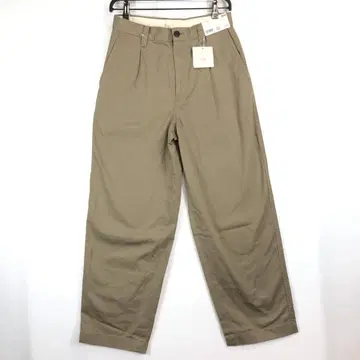 택 포함 유니클로 턱 와이드 치노 베이지 70cm 321-470603