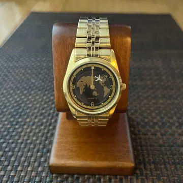 세계 지도 디자인 남성용 손목시계