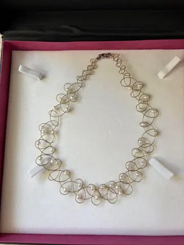 주얼리 마키 와이어 펄 초커