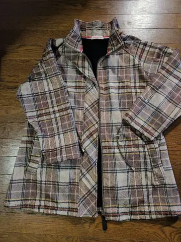 마리 클레르 체크 무늬 자켓