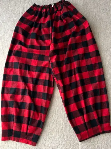 선염 체크 서커스 팬츠