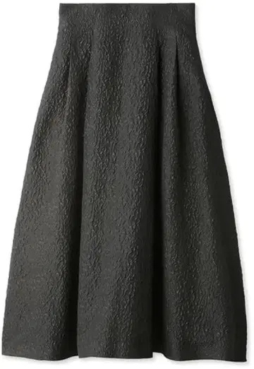 Mila Owen 턱 디자인 자카드 플레어 스커트