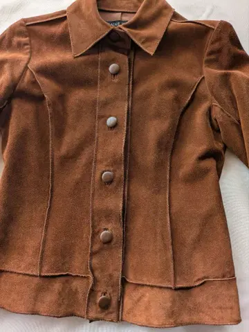 ANNE KRI 브라운 스웨이드풍 자켓