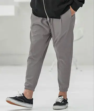 CAMBIO 남성용 나일론 조거 팬츠 그레이 M 기모 안감