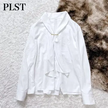 새상품급 플라스테 조젯 메탈 부품 블라우스 긴팔 세탁 가능 최근 모델