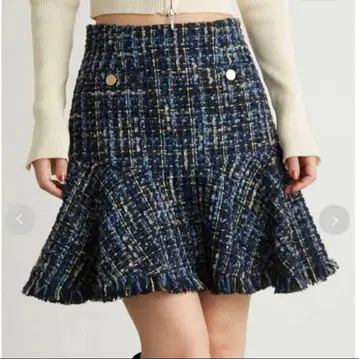 릴리 브라운 lilybrown 프린지 트위드 미니 스커트