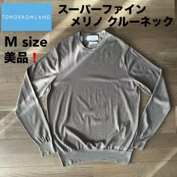 새상품급 TOMORROWLAND 메리노울 크루넥 M 사이즈 그레이지