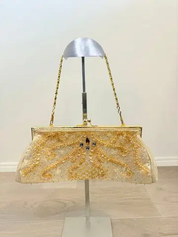 비즈 스팽글 체인 미니 클러치백 파티백 컨디션 최상