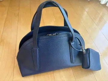 GIANNI CHIARINI 천연 가죽 네이비 핸드백 숄더백