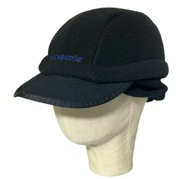 USA 제조 00s 파타고니아 플리스 덕빌 햇 블랙 블루 사이즈 L