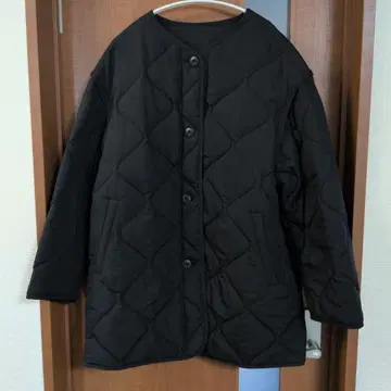 GU 퀼팅 코트 2WAY 베스트 타입 XL 블랙