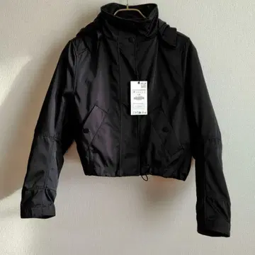 ZARA 블랙 숏 후드티 자켓 이너 포함 M(L) 사이즈 새상품