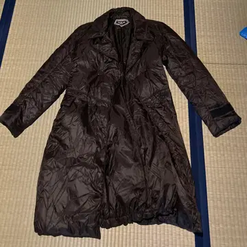 충전솜 코트 이탈리아제 짙은 갈색