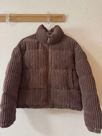 브라운 코듀로이 다운