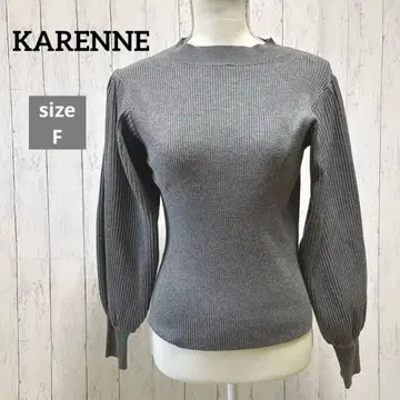 KARENNE 퍼프 슬리브 니트 그레이