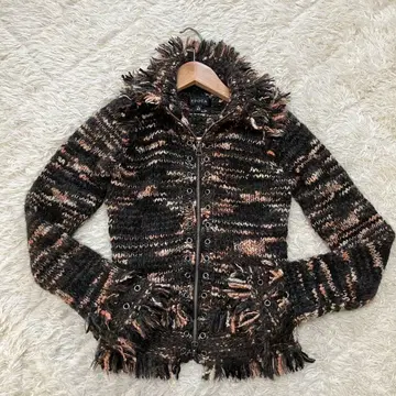 새상품급! 에포카! 니트 자켓! 샤기! 모헤어