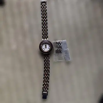 쿼츠 손목시계 골드 실버 콤비네이션 벨트 조정 핑 포함