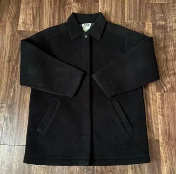 블랙 플리스 자켓 버튼 포함 보아 플리스 무지 아우터 미국