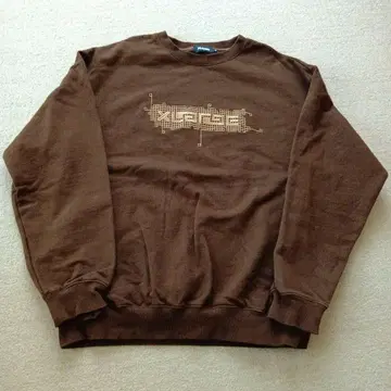 남성용 XLARGE 브라운 트레이닝복 긴팔 XL