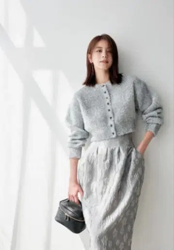 LOUNIE x KANAKO SATO 실버 가디건