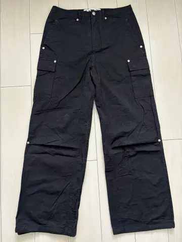 SATUR 세터 플레어 카고 팬츠 블랙 M