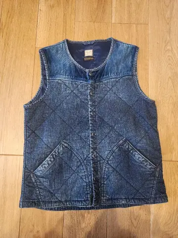 데님 퀼팅 베스트 M 사이즈 YANUK 야누크 사파리