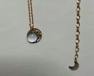 시미즈자카 유리관 목걸이 뤼느 달 골드