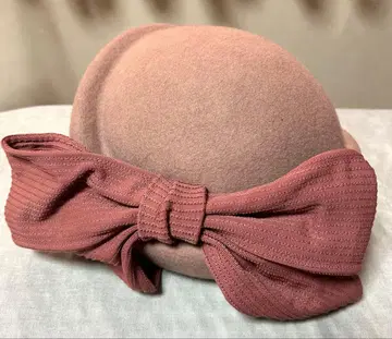 카시라 리본 울 펠트 베레모 햇