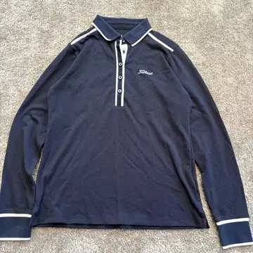 Titleist 네이비 긴팔 피케 셔츠 여성용 M