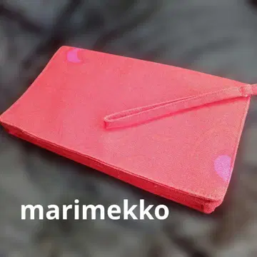 marimekko 빨간색 플랫 파우치 클러치 백