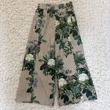 ZARA 우먼 팬츠 XS 꽃무늬 코튼 100% 새상품
