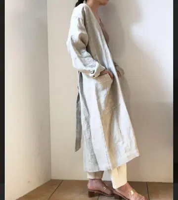 투데이풀 린넨 가운 코트