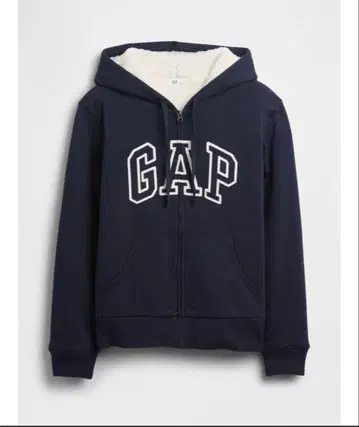 GAP 로고 보아 안감 지퍼 후드티
