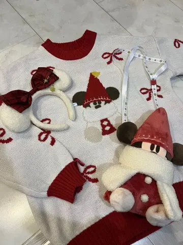 디즈니 크리스마스 스웨터 머리띠 릴린린 3종 세트