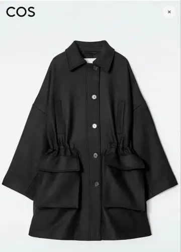 새상품 COS 오버 사이즈 울 워크웨어 코트 블랙