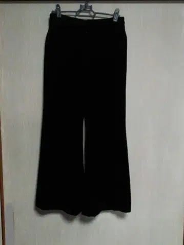 블랙 와이드 팬츠 폴리에스테르 100%