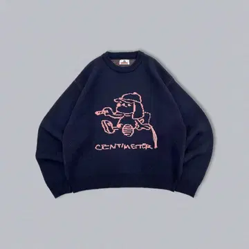 centimeter Hand drawing ruler knit 스웨터