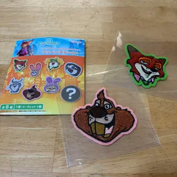 주토피아 와펜 스티커 니블스 닉 2종 세트