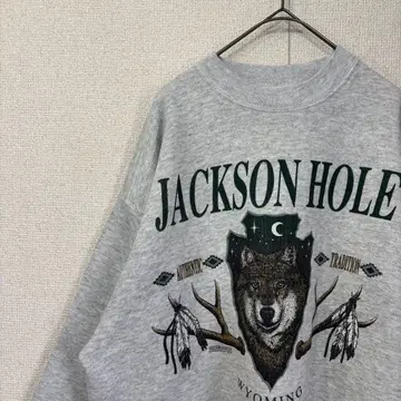 헤인즈 맨투맨 프린트 애니멀 미국 빈티지 의류 XL 3280