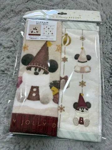 디즈니 크리스마스 릴린린 미니 타월 2개