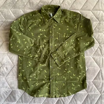 Eddie Bauer 새 프린트 긴팔 셔츠 M 코듀로이