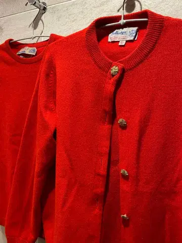 Ballantine 빨간색 캐시미어 앙상블