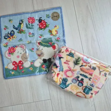 새상품 페이러 FEILER 러브러리 파우치 손수건 세트