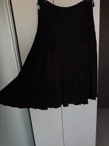 여성용 벨로아 플리츠 스커트