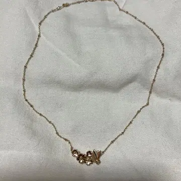 카스우 공방 목걸이 사쿠라 나비 핑크 실버